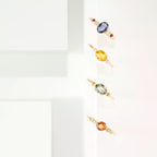 Swing 1.13 CT Yellow Sapphire and Diamond Rose Gold Ring