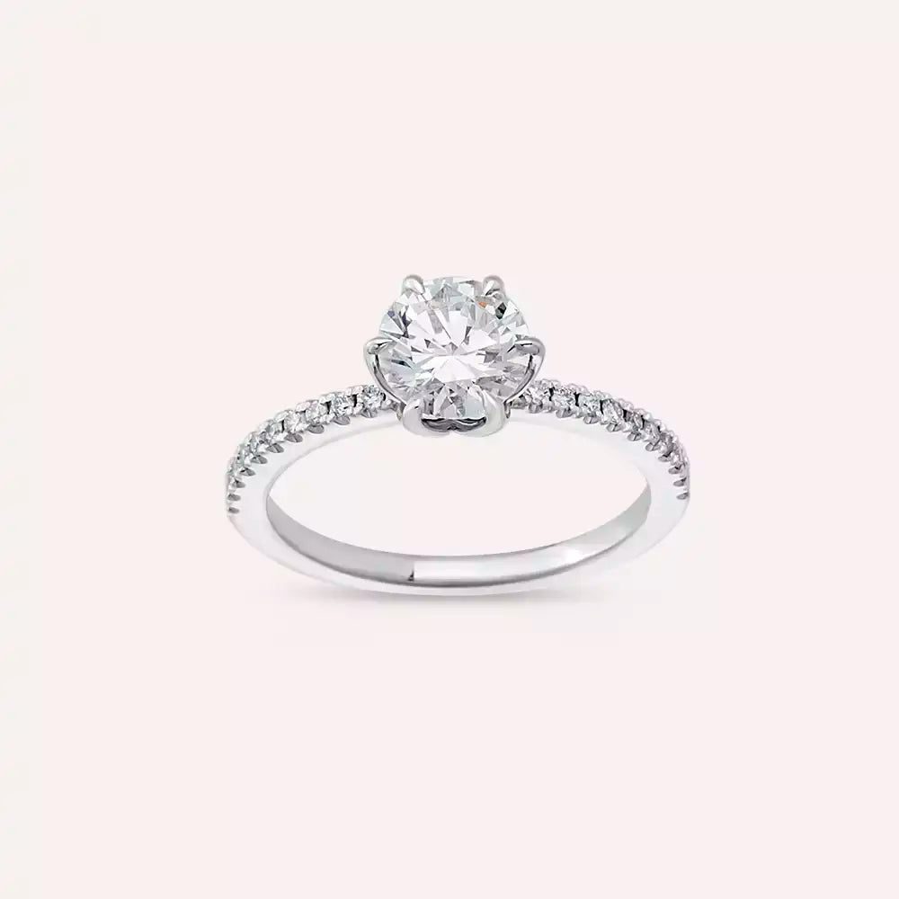 Aurora 1.20 CT Diamond White Gold Ring