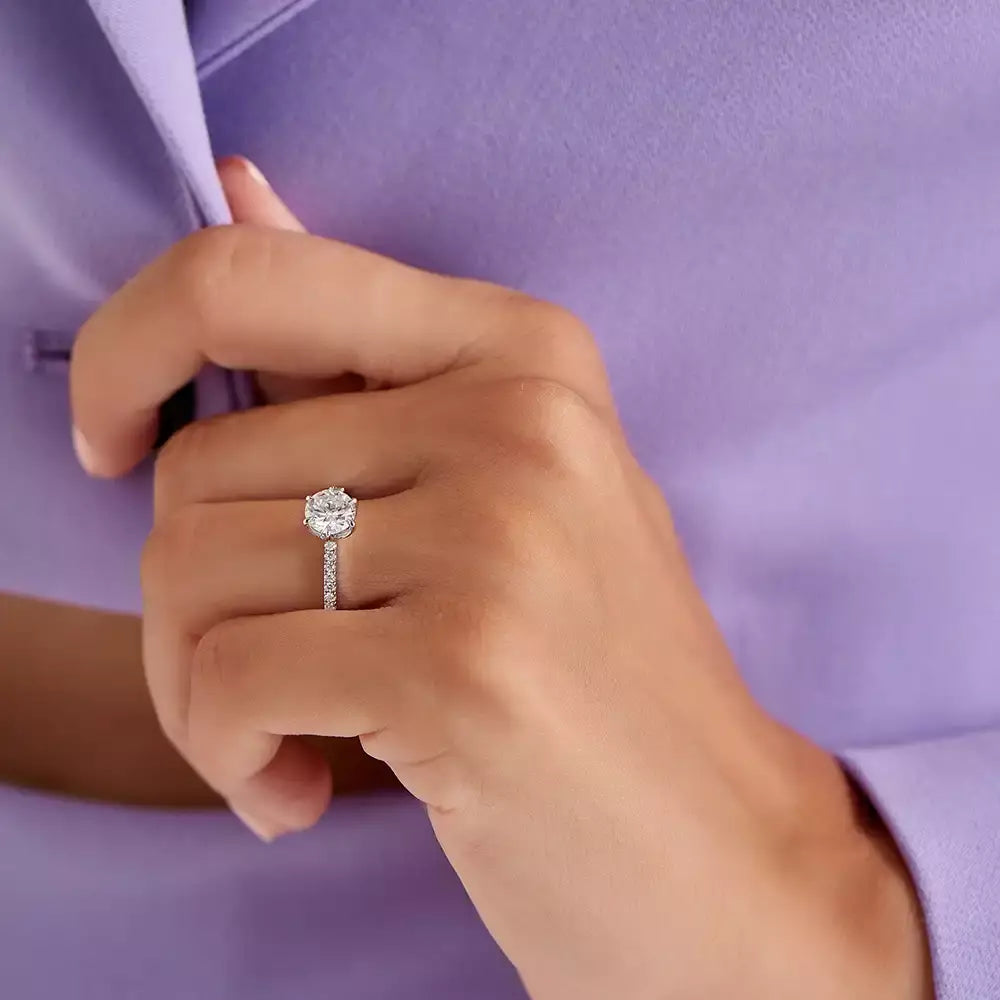 Aurora 1.20 CT Diamond White Gold Ring