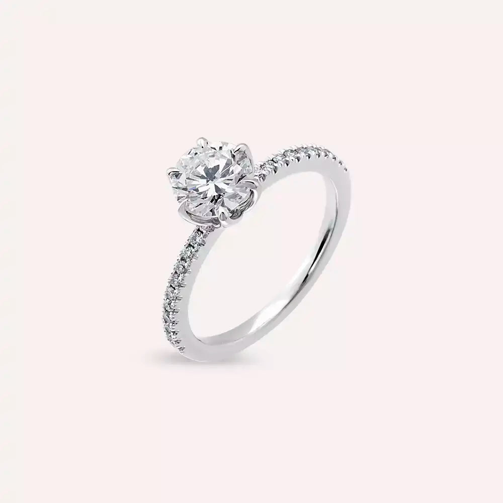Aurora 1.20 CT Diamond White Gold Ring