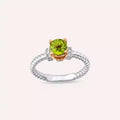 Twine 1.22 CT Peridot and Diamond White Gold Ring