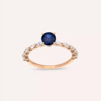 1.28 CT Sapphire and Marquise Diamond Ring