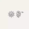1.34 CT Baguette Diamond White Gold Earrings
