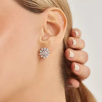 1.34 CT Baguette Diamond White Gold Earrings