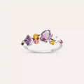 Glow 1.34 CT Multicolor Sapphire and Diamond White Gold Ring