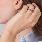 Glow 1.34 CT Multicolor Sapphire and Diamond White Gold Ring