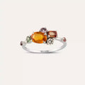 Medly 1.38 CT Multi-Color Sapphire and Diamond White Gold Ring