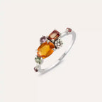 Medly 1.38 CT Multi-Color Sapphire and Diamond White Gold Ring