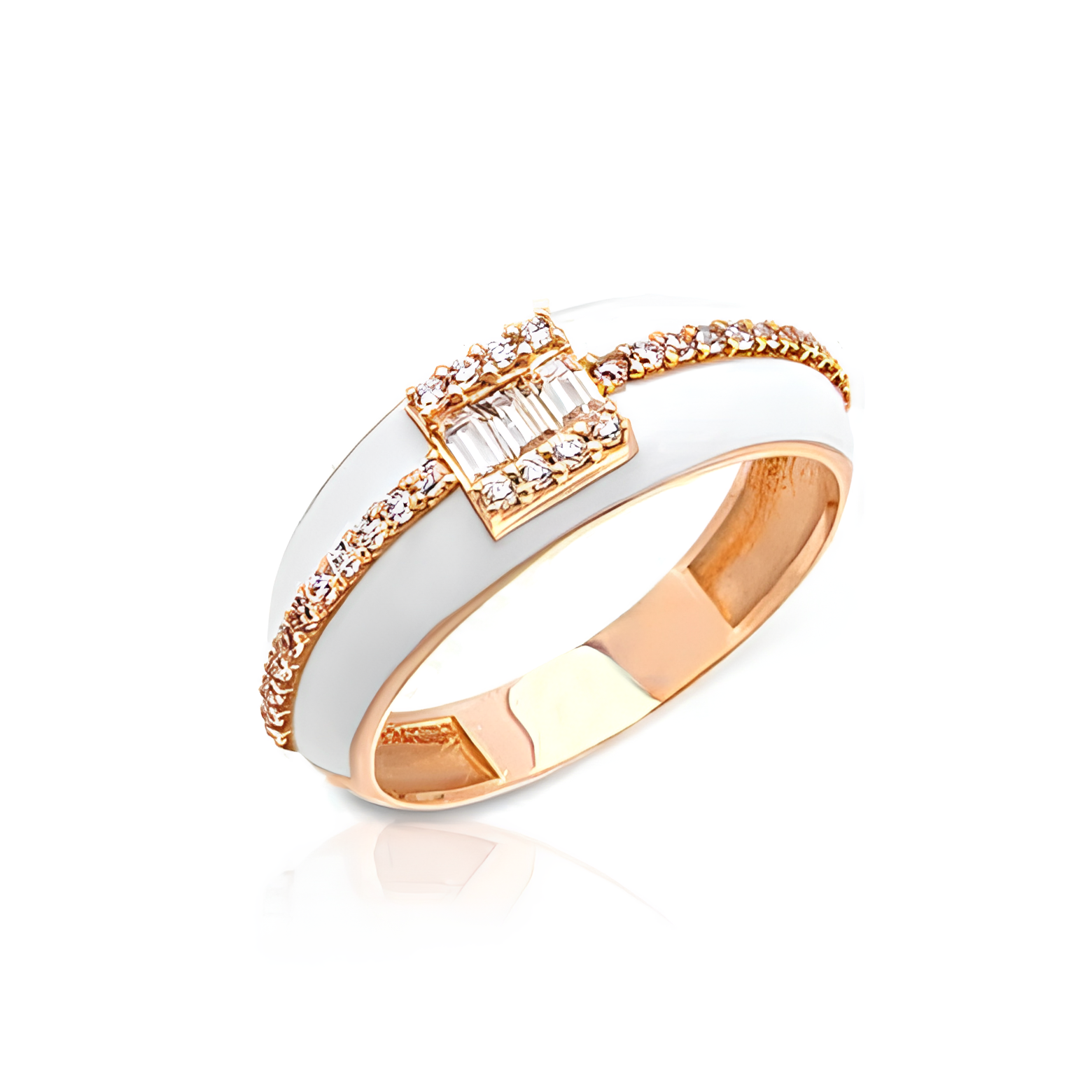 14K Gold Juliet Enamel Ring