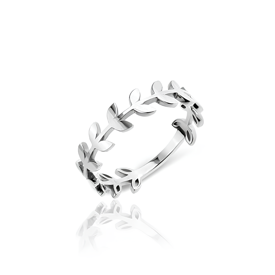 14K Gold Leaf Ring