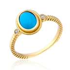 14K Gold Turquoise Ring