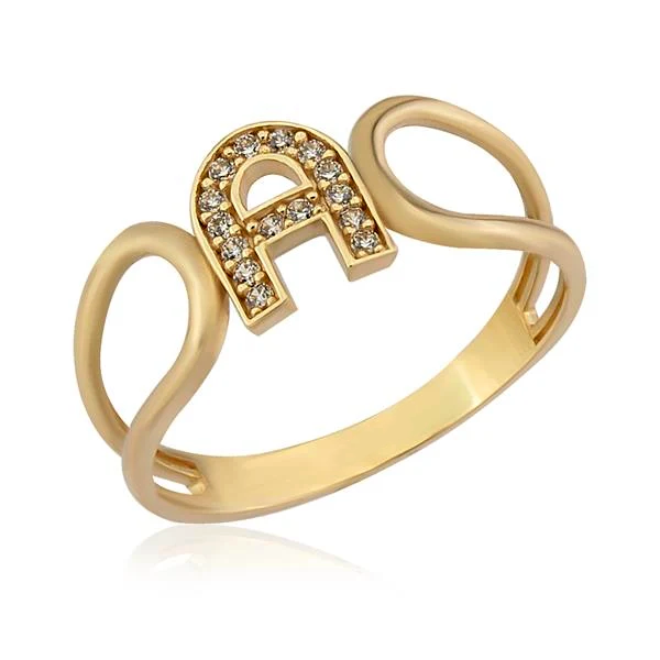 14K Gold Letter Ring