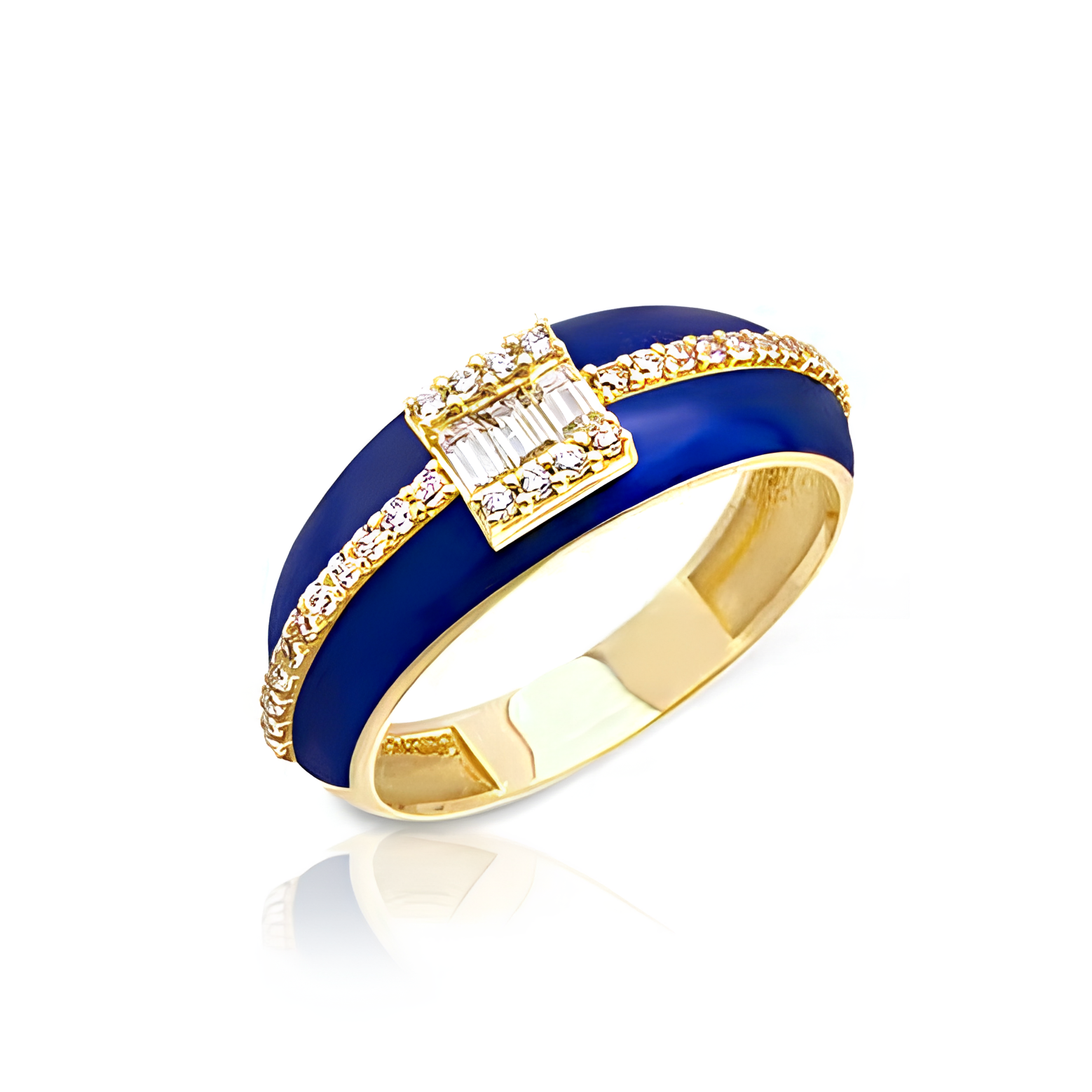 14K Gold Juliet Enamel Ring