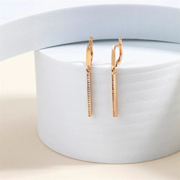 14K Gold Matchstick Earrings