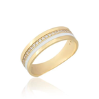 14K Gold Enamel Wedding Ring