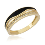 14K Gold Enamel Emily Ring