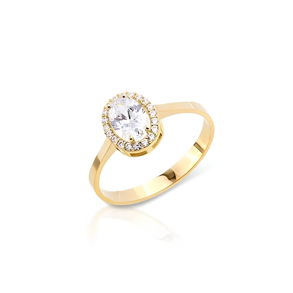 14K Gold Oval Ring