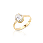 14K Gold Oval Ring