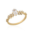14K Gold Princess Ring
