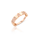 14K Gold Rose Elipse Ring
