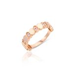 14K Gold Rose Elipse Ring