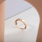 14 Ayar Altın Rose Oval Yüzük