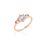 14K Rose Gold Stone-Embellished Dainty Ring