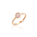 14K Rose Gold Stone-Set Thin Ring