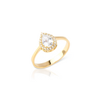 14K Gold Teardrop Ring