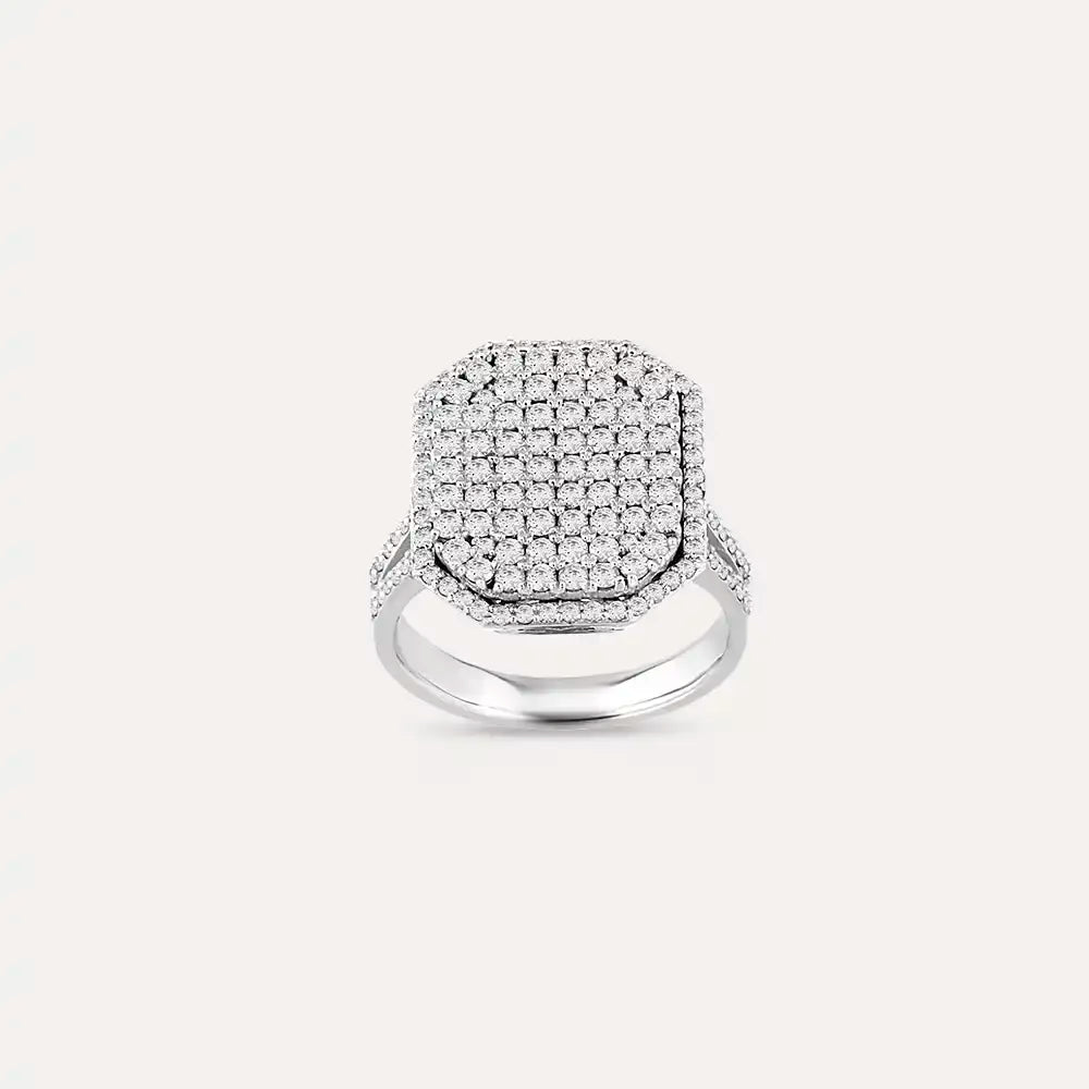 1.44 CT Pırlanta Taşlı Beyaz Altın Yüzük