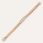1.45 CT Diamond Rose Gold ID Bracelet