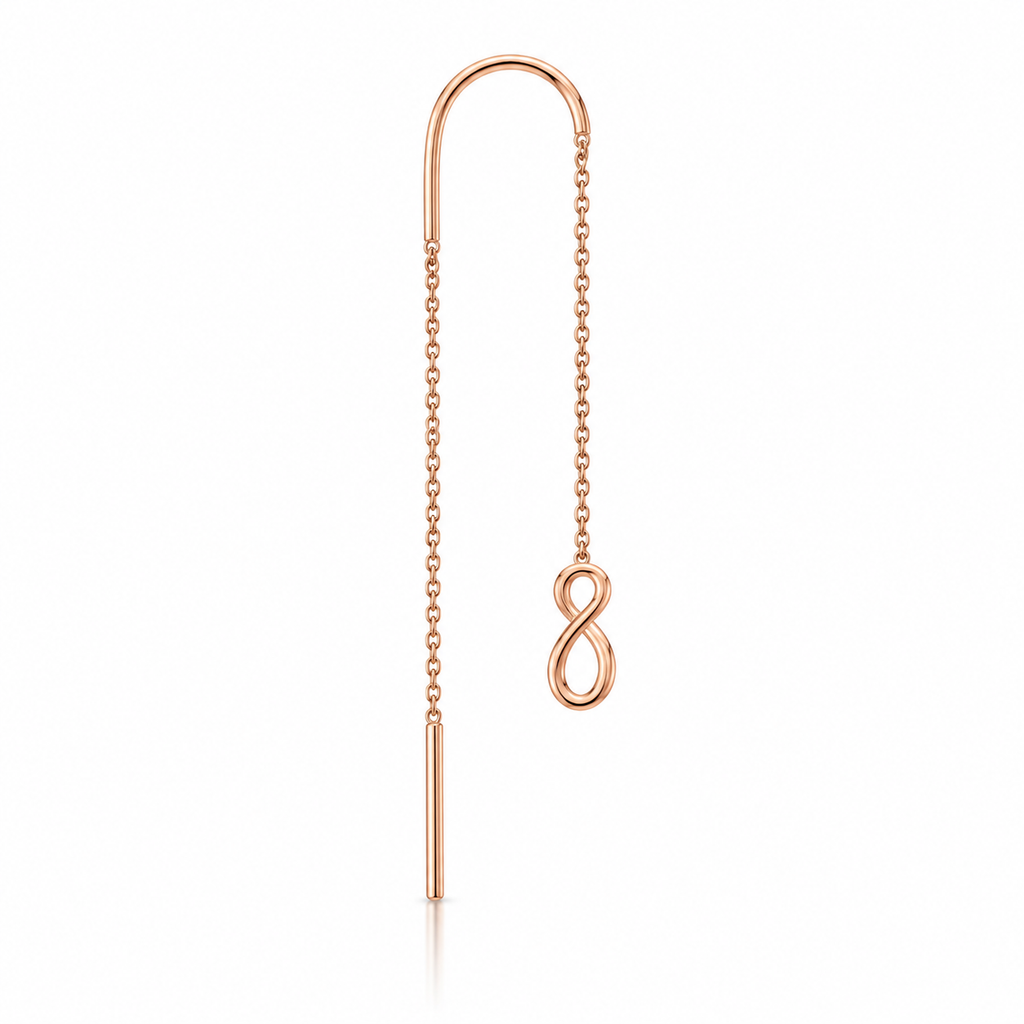 14K Gold Delgada Infinity Single Earring