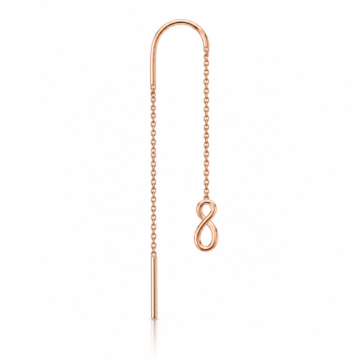 14K Gold Delgada Infinity Single Earring