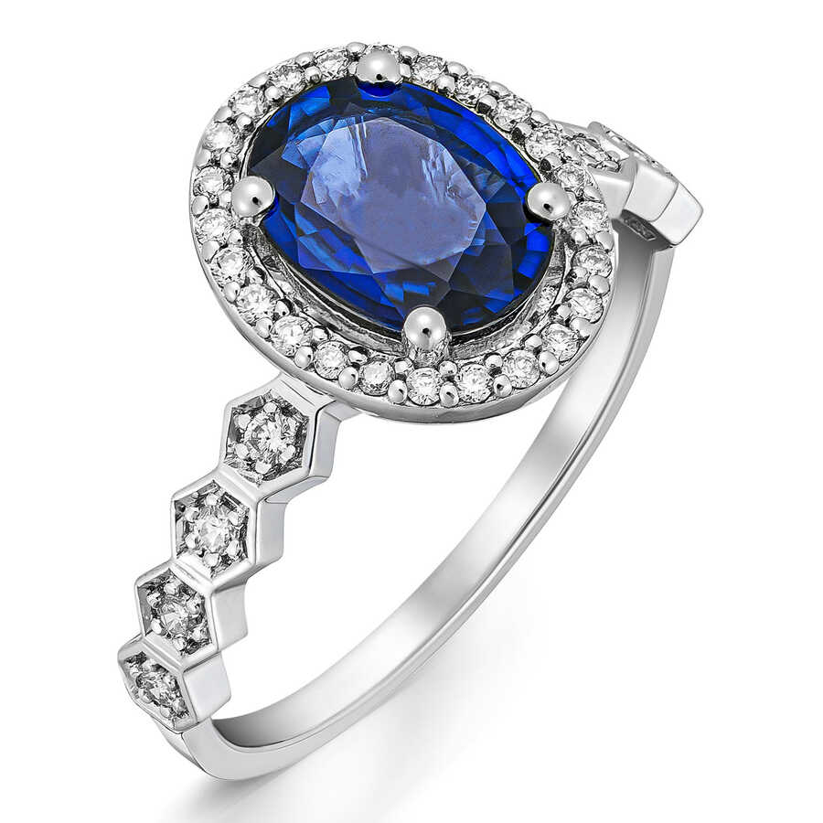 1,51 Karat Pırlantalı Safir Yüzük