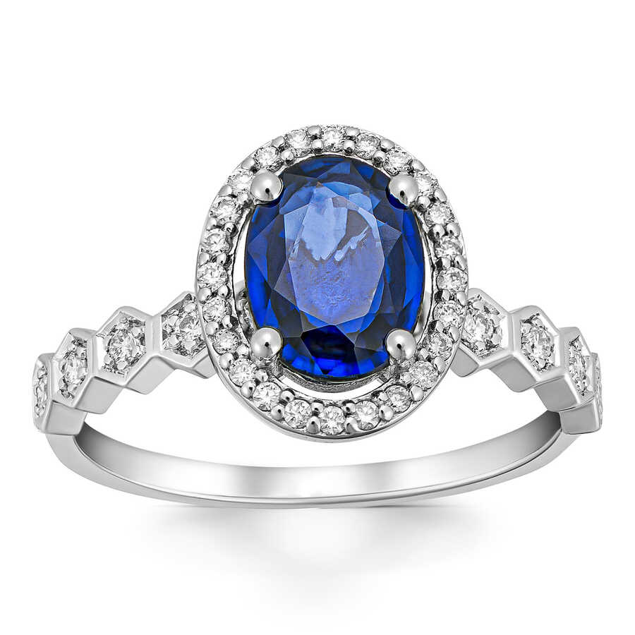 1,51 Karat Pırlantalı Safir Yüzük