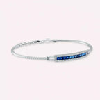1.52 CT Sapphire and Diamond White Gold Bracelet