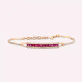 1.52 CT Ruby and Diamond Rose Gold Bracelet