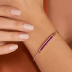 1.52 CT Ruby and Diamond Rose Gold Bracelet