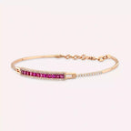 1.52 CT Ruby and Diamond Rose Gold Bracelet