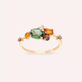 Medly 1.56 CT Brown Diamond and Multicolor Sapphire Ring