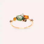 Medly 1.56 CT Brown Diamond and Multicolor Sapphire Ring