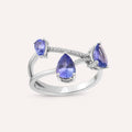 Brio 1.62 CT Tanzanite and Diamond White Gold Ring