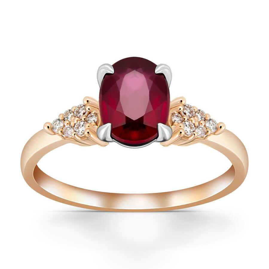 1,69 Karat Pırlantalı Yakut Yüzük