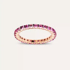 1.70 CT Ruby Rose Gold Eternity Ring