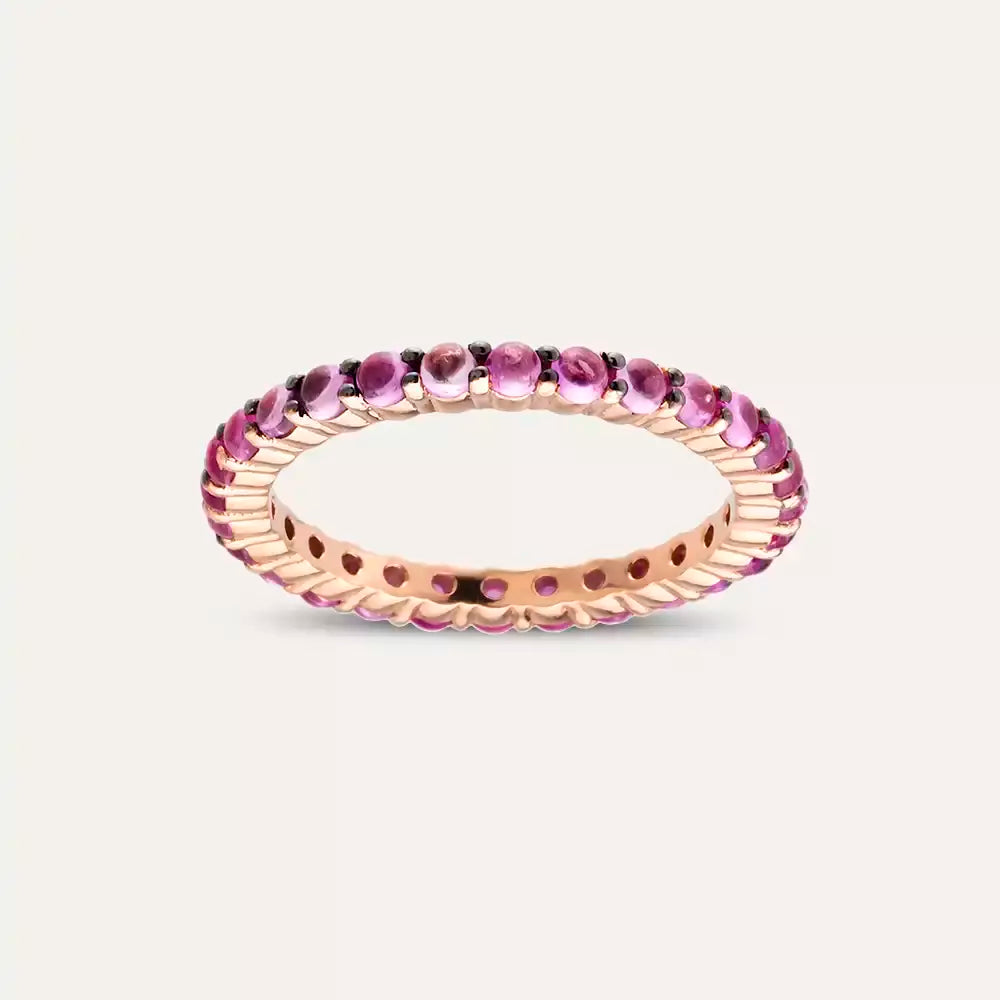 1.70 CT Ruby Rose Gold Eternity Ring