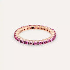 1.70 CT Ruby Rose Gold Eternity Ring