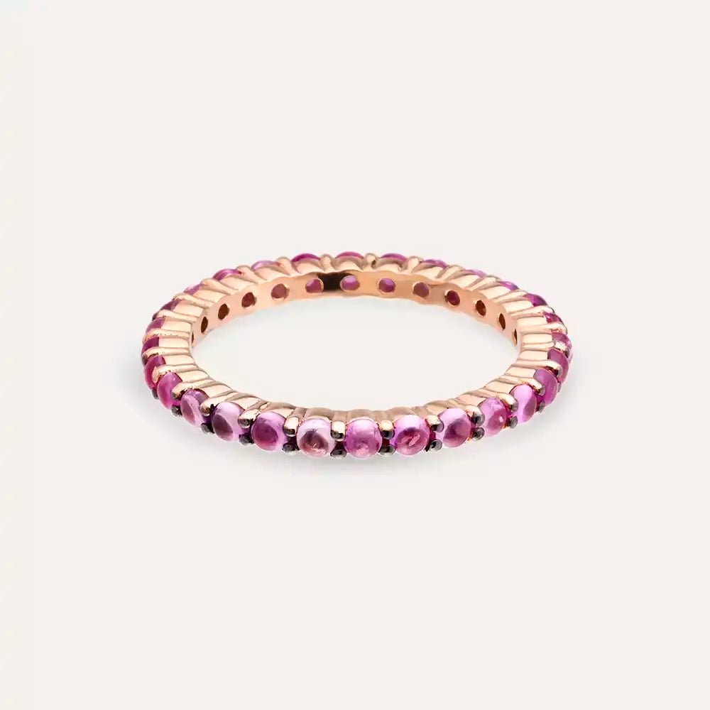 1.70 CT Ruby Rose Gold Eternity Ring