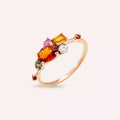 Medly 1.72 CT Multicolor Sapphire and Diamond Rose Gold Ring