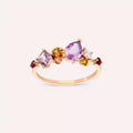 Glow 1.74 CT Multicolor Sapphire and Diamond Rose Gold Ring
