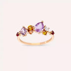 Glow 1.74 CT Multicolor Sapphire and Diamond Rose Gold Ring